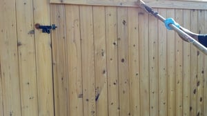 Fence protected with P-Wood clear finish