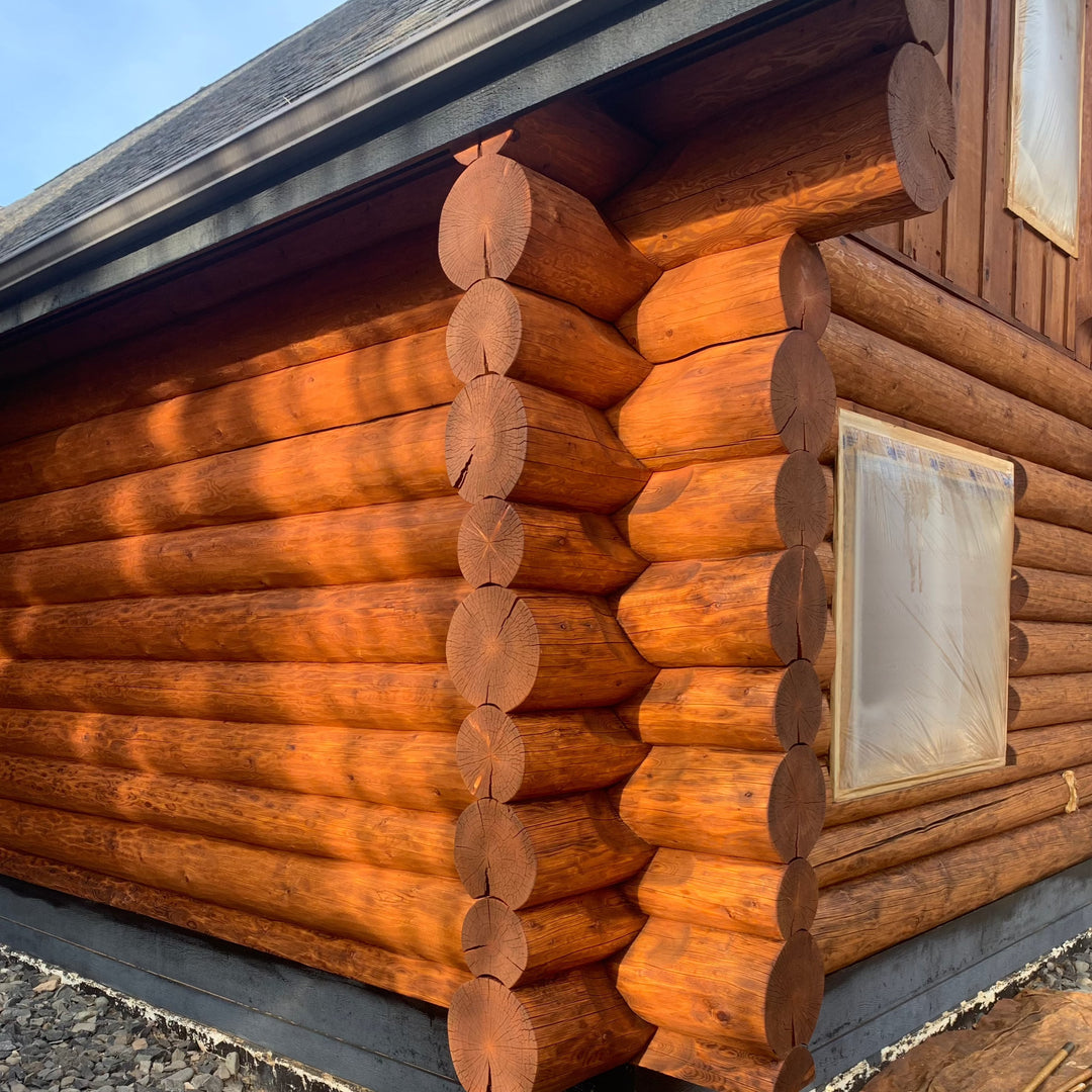 Applying Lovitt's Natural Gold oil base in cedar color