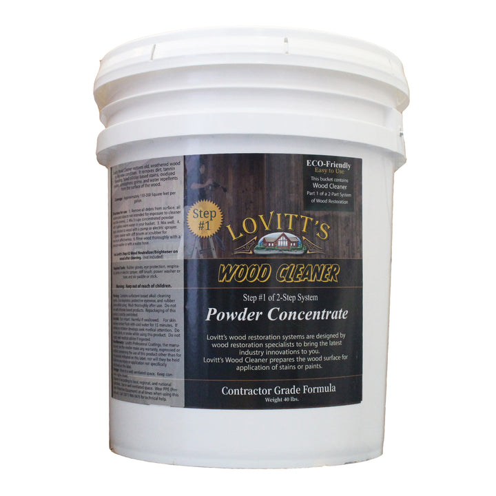 Lovitt's Concentrated Wood Cleaner in Contractor Bucket